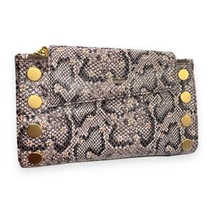 Hammitt Levy Daisy Snake Leather Crossbody Wallet Clutch Bag NWT Gold Strap